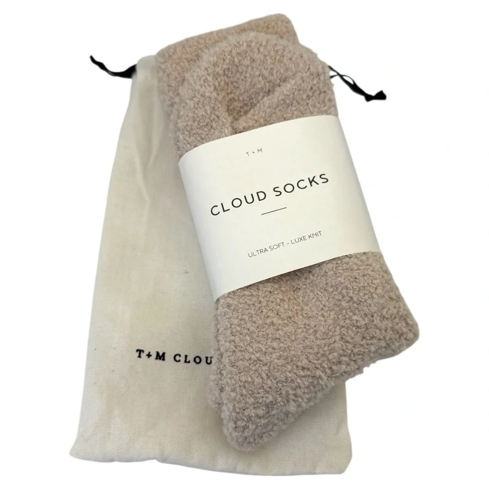 Cloud Socks Ultra-Luxe Warm‎ and Fuzzy Super Soft Luxurious FabricTan